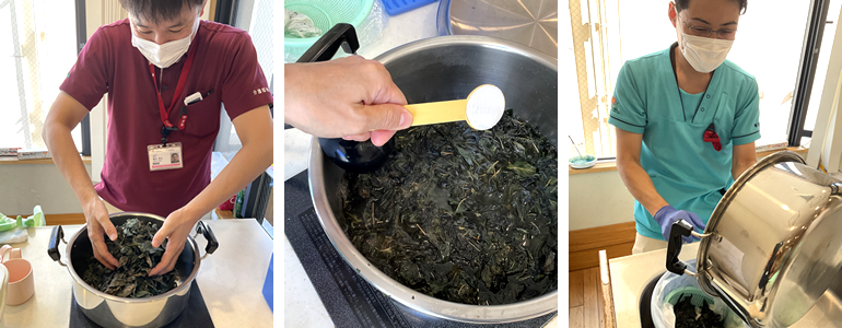 藍染めの染料抽出