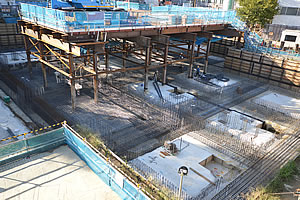 2023年11月8日時点の新河北総合病院建設現場