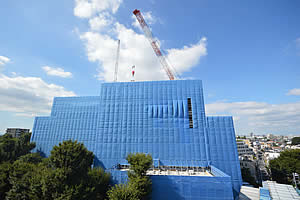 2024年9月10日時点の新河北総合病院建設現場